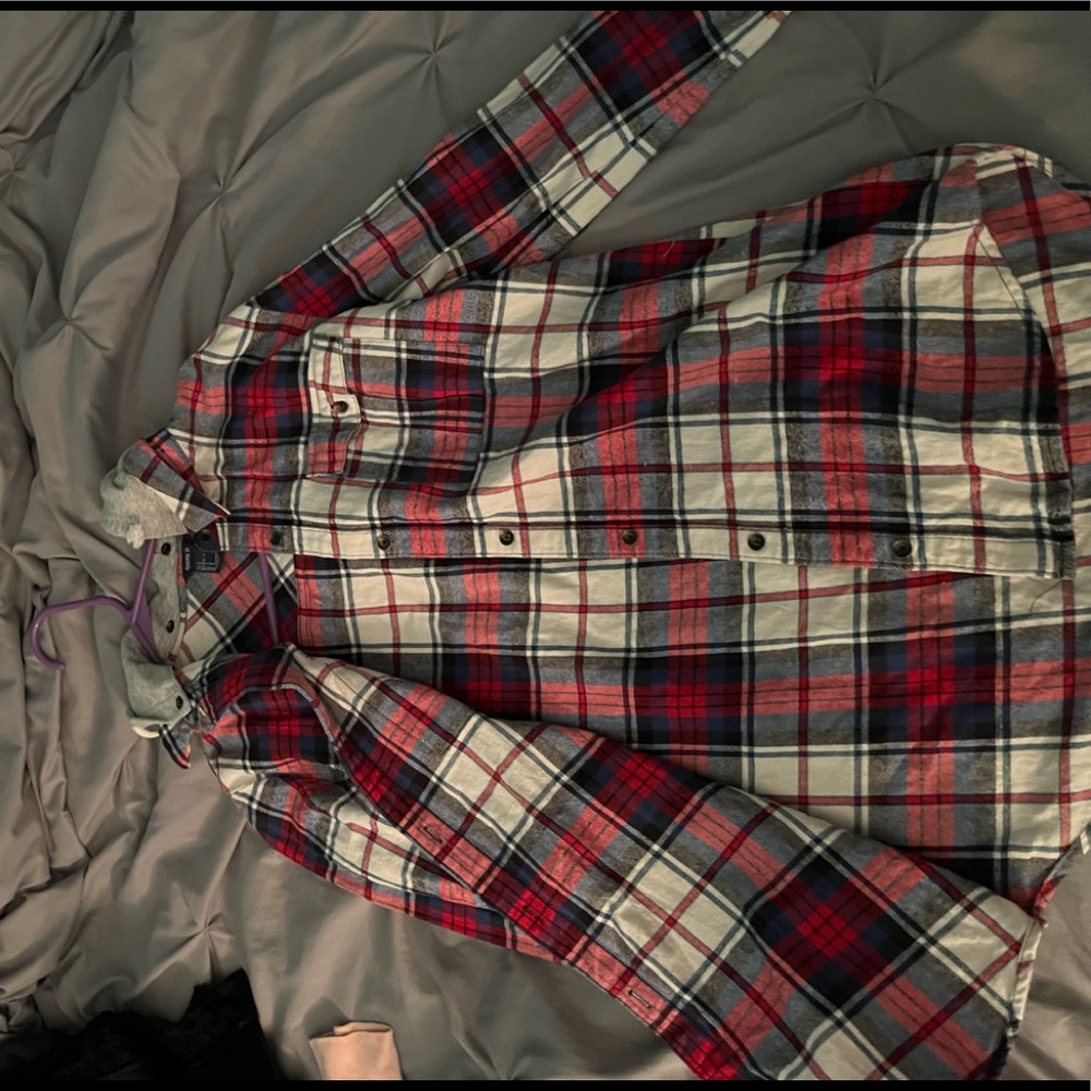 Flannel With Removable Hood. It Is A Size Medium … - image 4